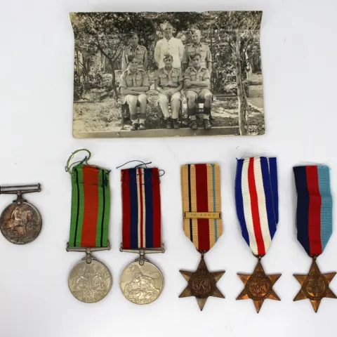 WWI & WWII Medal Group to Pte. J. Rowland, Devon Regiment, with Photograph