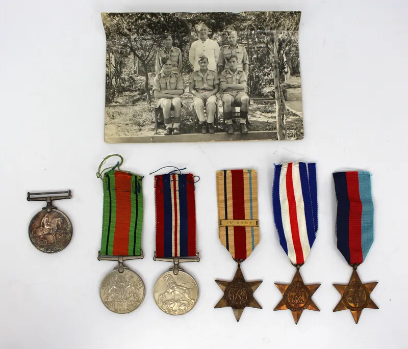 WWI & WWII Medal Group to Pte. J. Rowland, Devon Regiment, with Photograph