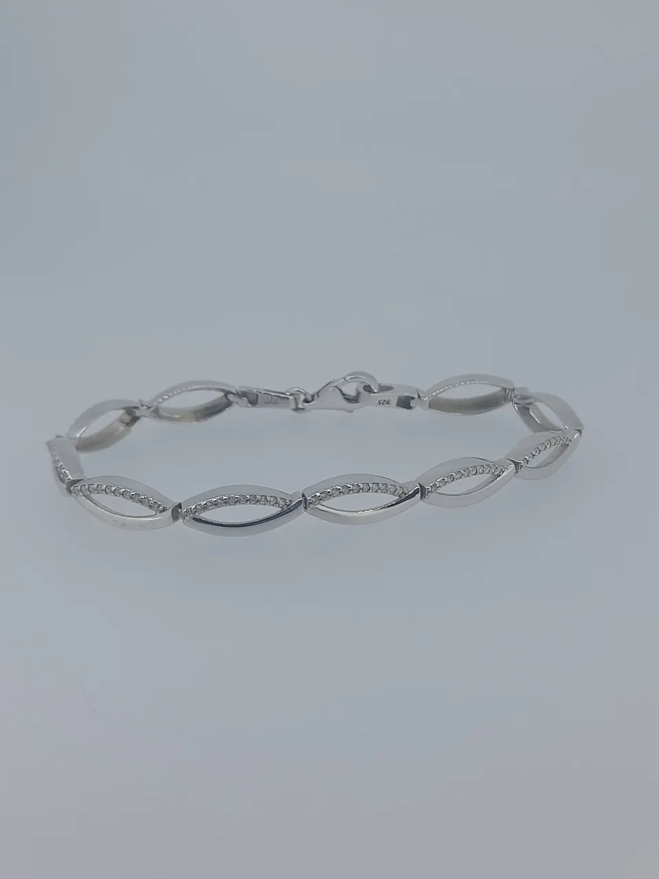 Silver 925 Bracelet Set With CZ Stones
