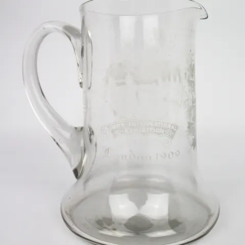 Edwardian Imperial International Exhibition London Glass Tankard