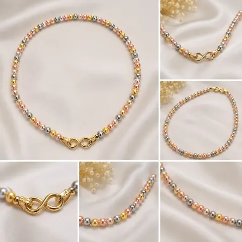 Multicolour Freshwater Shell Pearl Necklace – 6mm Beads