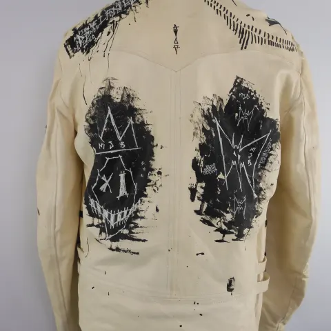 MJB Marc Jaques Burton Biker Jacket, Hand Painted, Size L, Sold Out