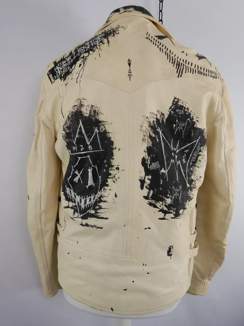 MJB Marc Jaques Burton Biker Jacket, Hand Painted, Size L, Sold Out