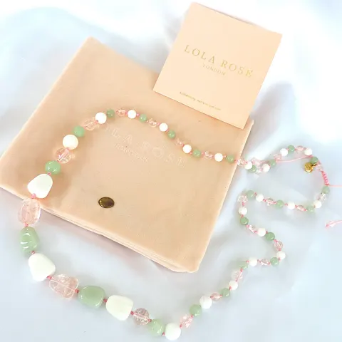 Lola Rose London Pastel Quartz Gemstone Necklace 'New With Gift Pouch'