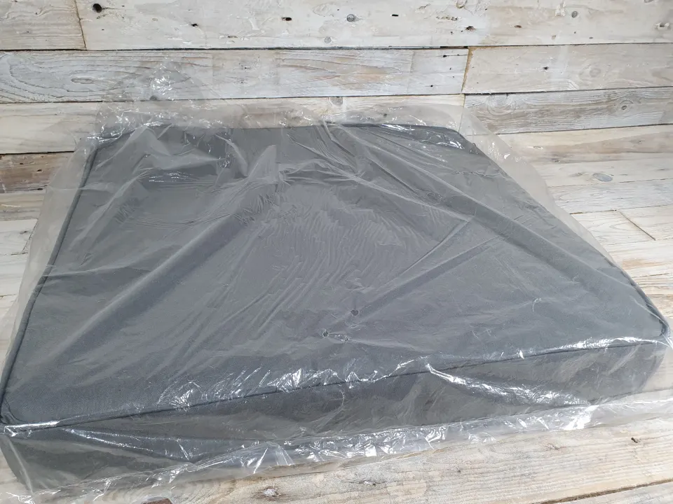 Single Grey Square Rattan Cushion. Size 56x53x8cm Rrp £15