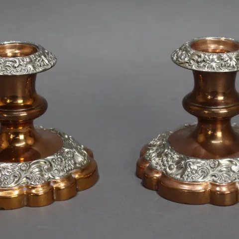 Pair of Early 19th Century Sheffield Plate Candlesticks