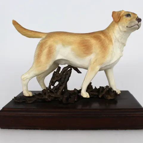 Albany Porcelain & Bronze Golden Retriever Sculpture