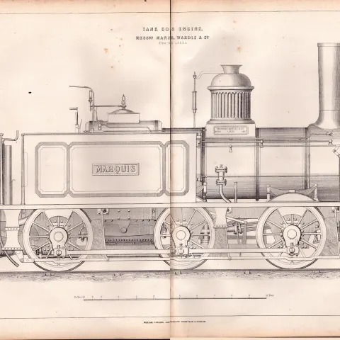 The Marquis Tank Goods Engine Manning & Wardle Leeds Antique  Diagram-19.