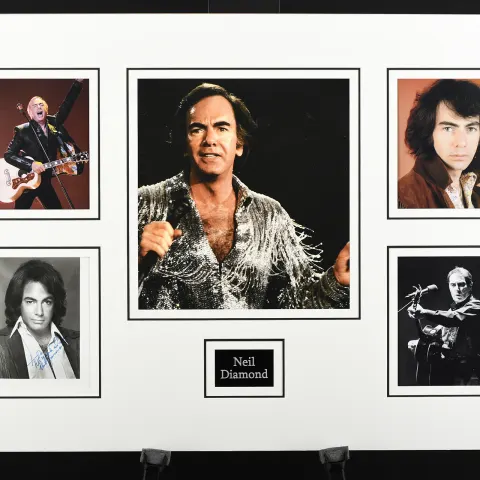 Neil Diamond Unique Signed Photo Presentation