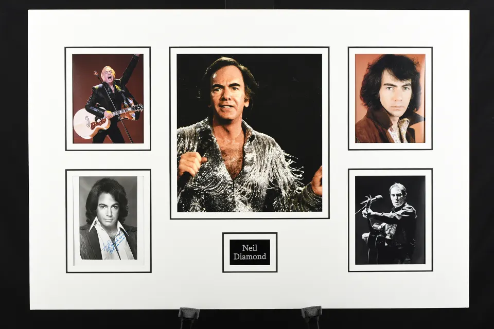 Neil Diamond Unique Signed Photo Presentation