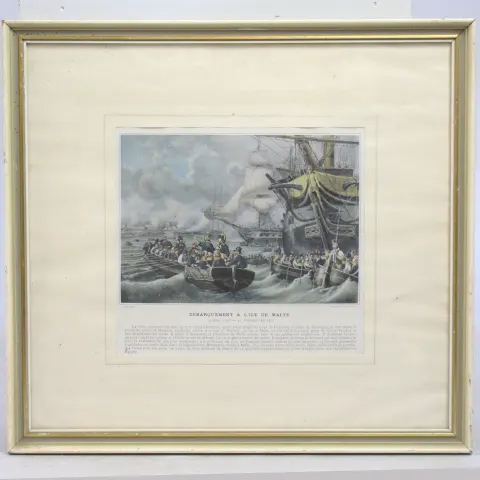 Framed Napoleonic Print Set in Frame
