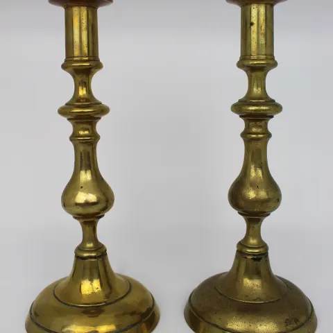 Pair of Georgian Brass Candlesticks