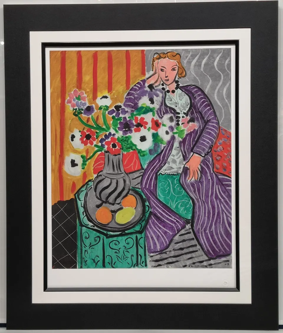 Henri Matisse Rare Limited Edition ("La Robe Violette Et Anemones")