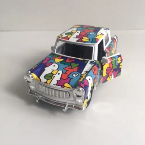 Thierry Noir (b.1958)  ‘Heads’ Berlin Trabant Car In Colours By Thierry Noir, 1994, Sold Out