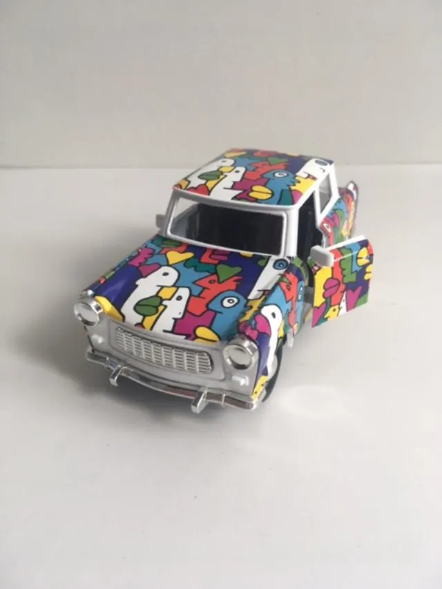 Thierry Noir (b.1958)  ‘Heads’ Berlin Trabant Car In Colours By Thierry Noir, 1994, Sold Out