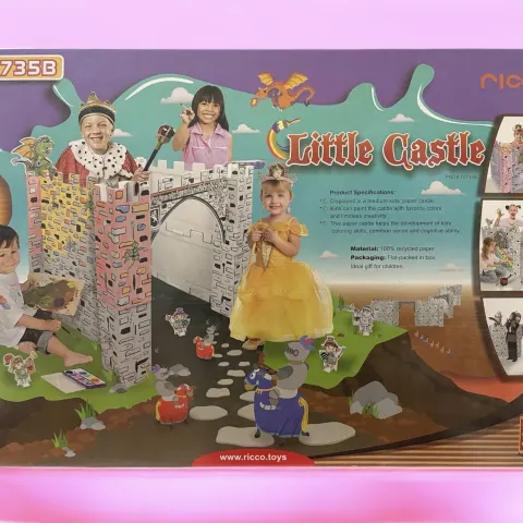 RICCO Little Castle 3D Craft / Colouring Cardboard Castle L30a sku-3749