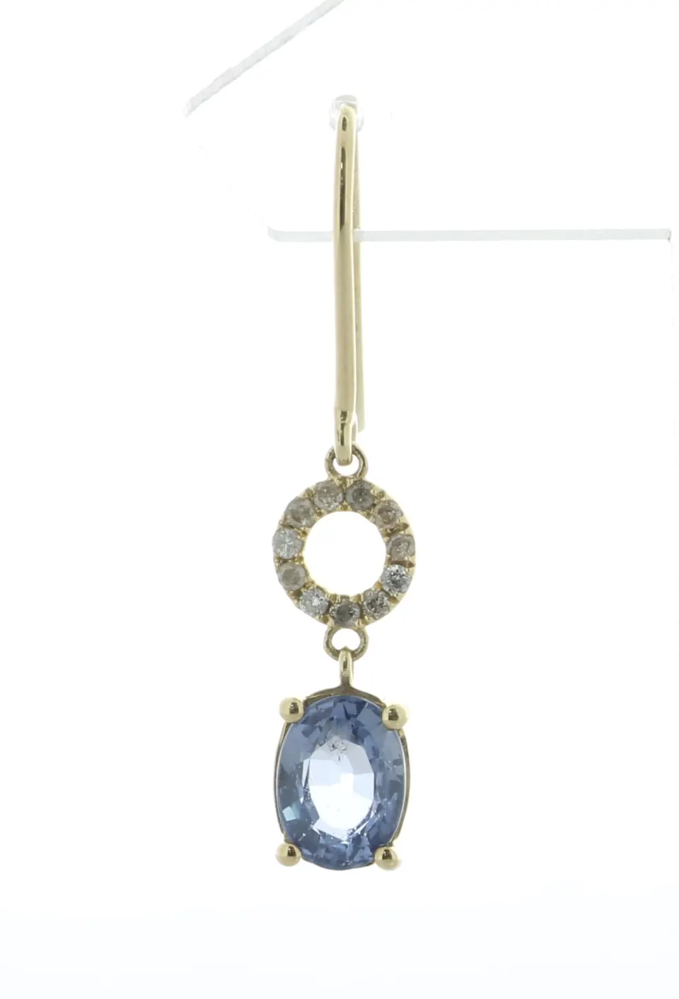 18ct Yellow Gold Diamond And Sapphire Drop Earring (S5.00) 0.25 Carats
