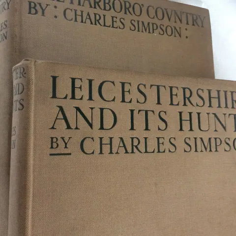 Antiquarian Rare Two books Leicestershire and its hunts by Charles Simpson 1st Edition