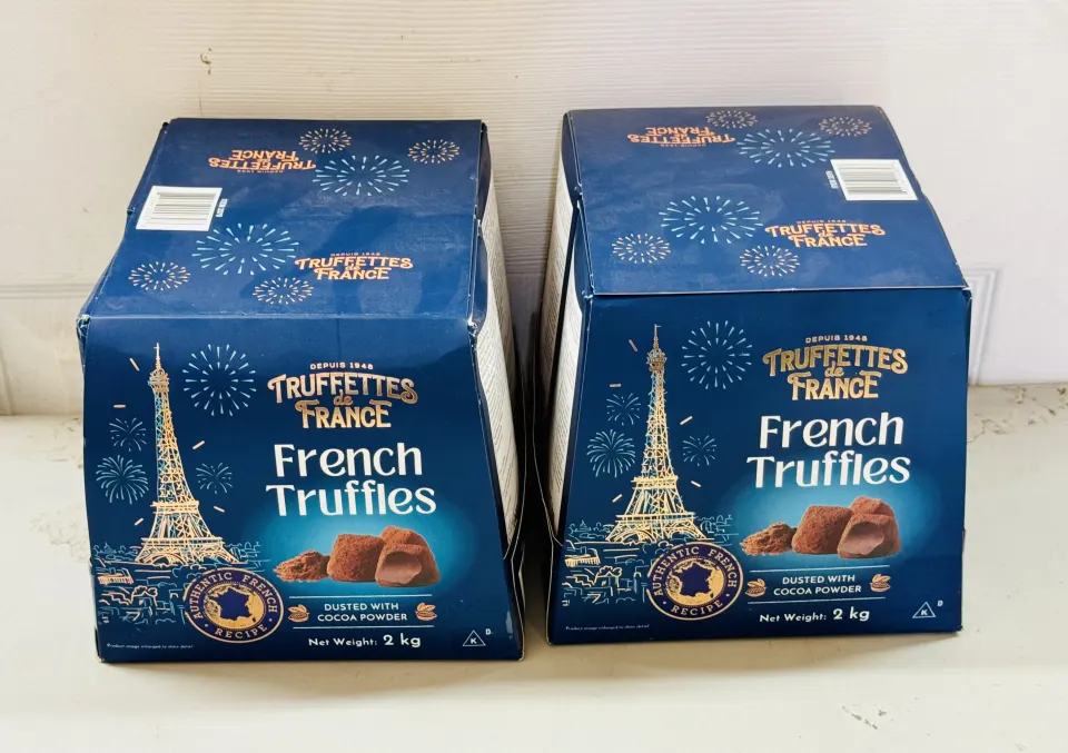 2 x Truffettes Cocoa Dusted Natural Truffles Two 1kg Packs BBE 7/25