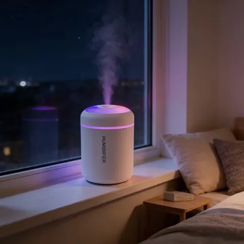 Essential Oil Aromatherapy Mist Diffuser & Humidifier with Colour-Changing Night Light