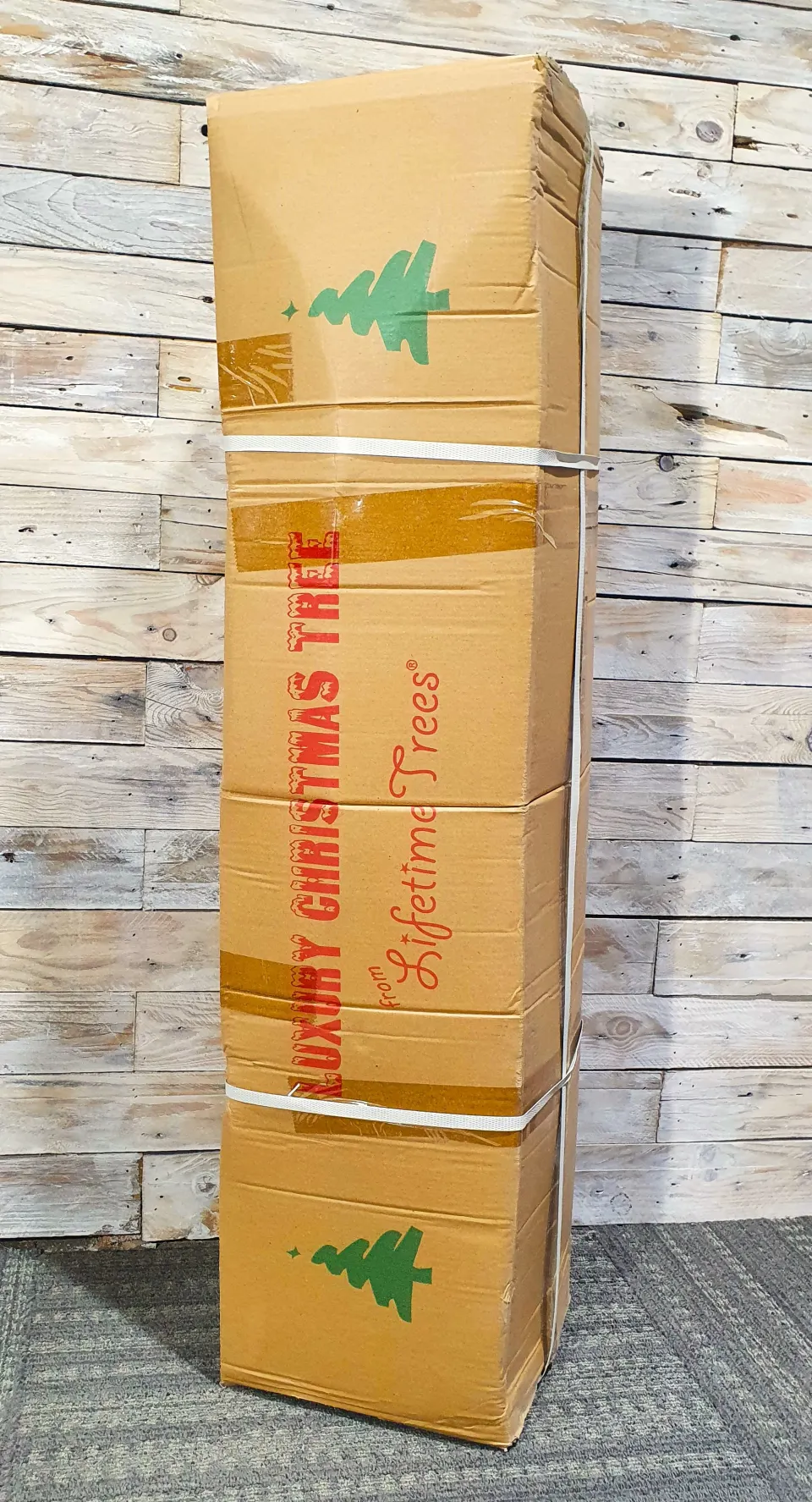 7ft Green with White Christmas Tree, by Lifetime Trees Rrp £129.99