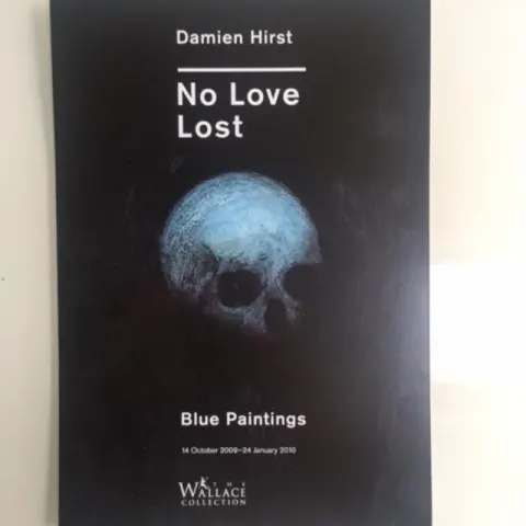 Damian Hurst (b 1965) ‘No Love Lost’ Large 2 side Exhibition Card from ‘Blue Paintings’, 2009