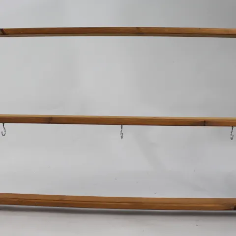 Vintage Pine Wall Hanging Plate Rack