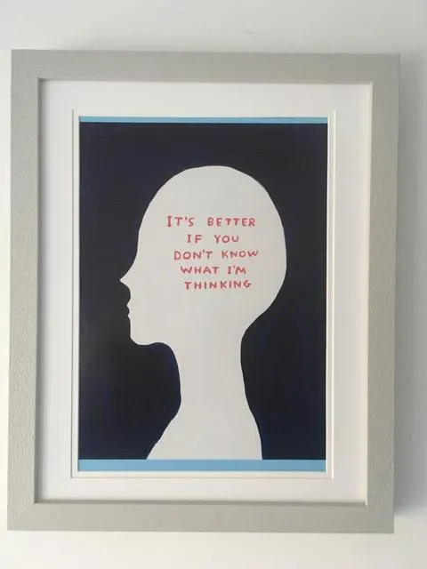 David Shrigley OBE (b 1968) ‘Its Better If’ Offset Lithograph, Mini Series Framed, Edition, 2022