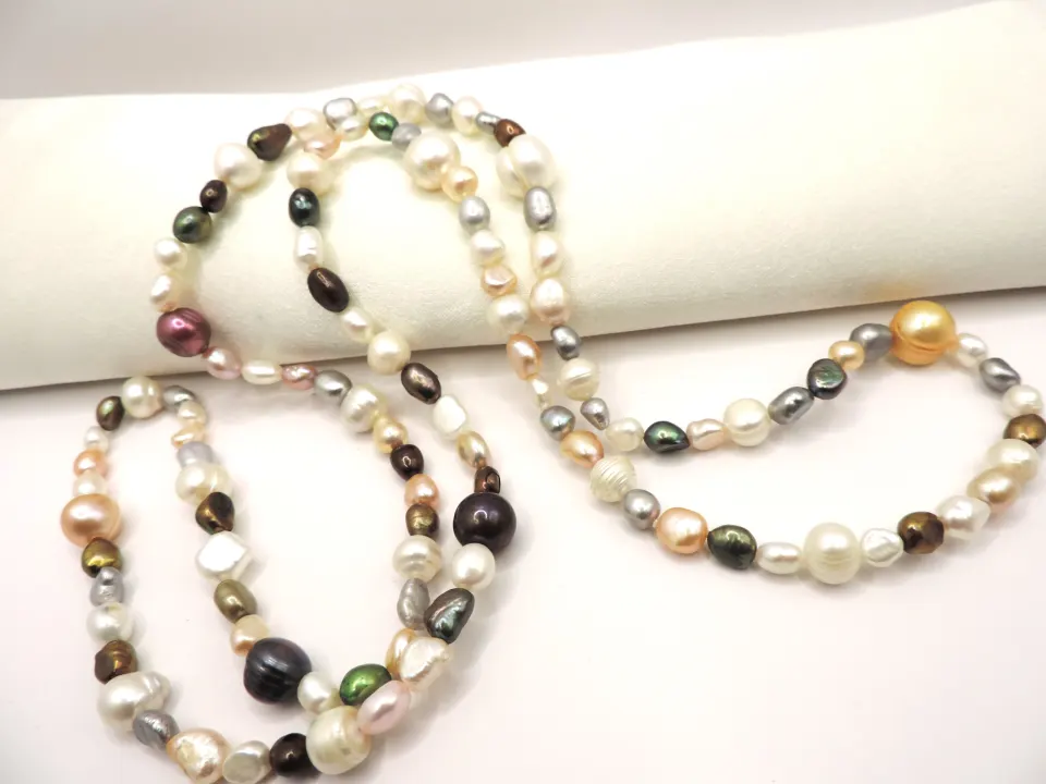 Cultured Pearl Necklace Opera Length New With Gift Pouch