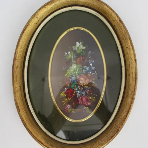 Miniature Still Life Painting in Gilt Frame