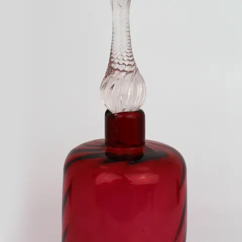 Victorian Cranberry Glass Smoke Bell