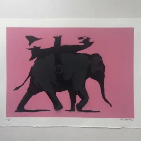 Banksy Not Banksy, 'Heavy Weaponry' Screenprint, Signed, Editioned, COA 2017