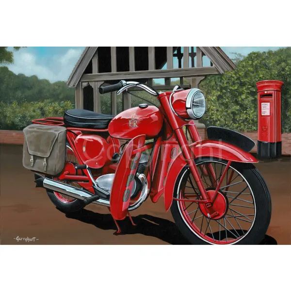 BSA Bantam D7 GPO Telegram Boy  Extra Large Metal Wall Art