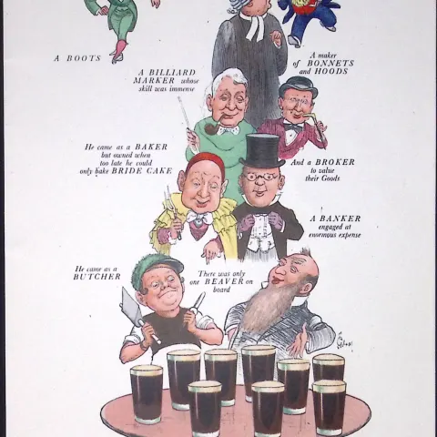 Guinness 92 Years-Old Rare  Illustrated by John Gilroy 1933 The Guinness Alice-.1