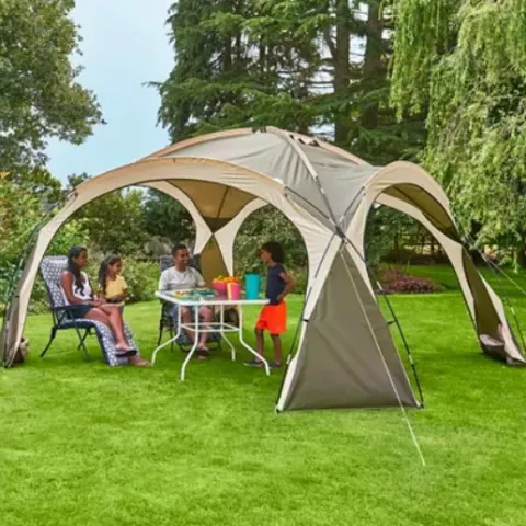 (41/7C) RRP £89. Ozark Trail Dome Shelter Grey. Designed With A Clear 360-Degree View So You Can Se