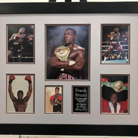 FRANK BRUNO framed original signature presentation