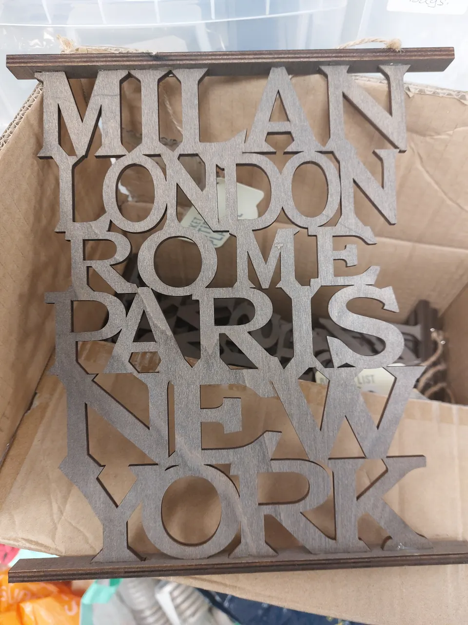 Box of City Bucket list plaques