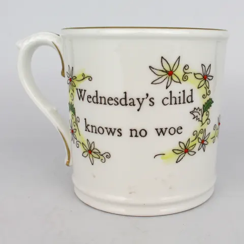 Royal Worcester Wednesday's Child Tankard