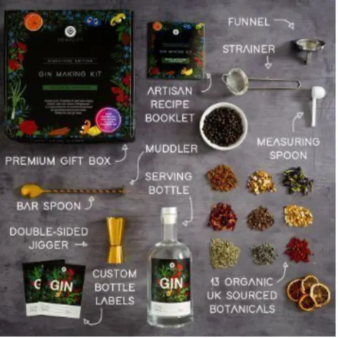 The Signature Edition Gin Making Kit – Craft 10 Large Bottles of Classic, Colour-Changing & Pink Gin
