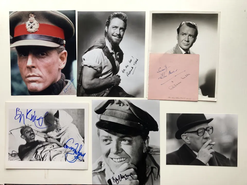Richard Attenborough, Edward Fox, Ben Kingsley & Geraldine James, Alec Guinness & more signatures