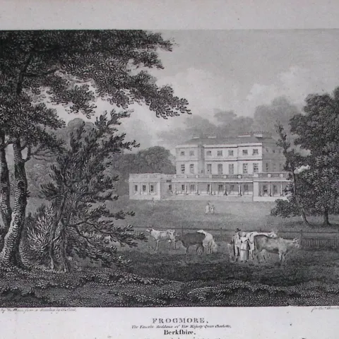 Frogmore Windsor Berkshire Antique 226 Years-Old Georgian Steel-Engraving-443
