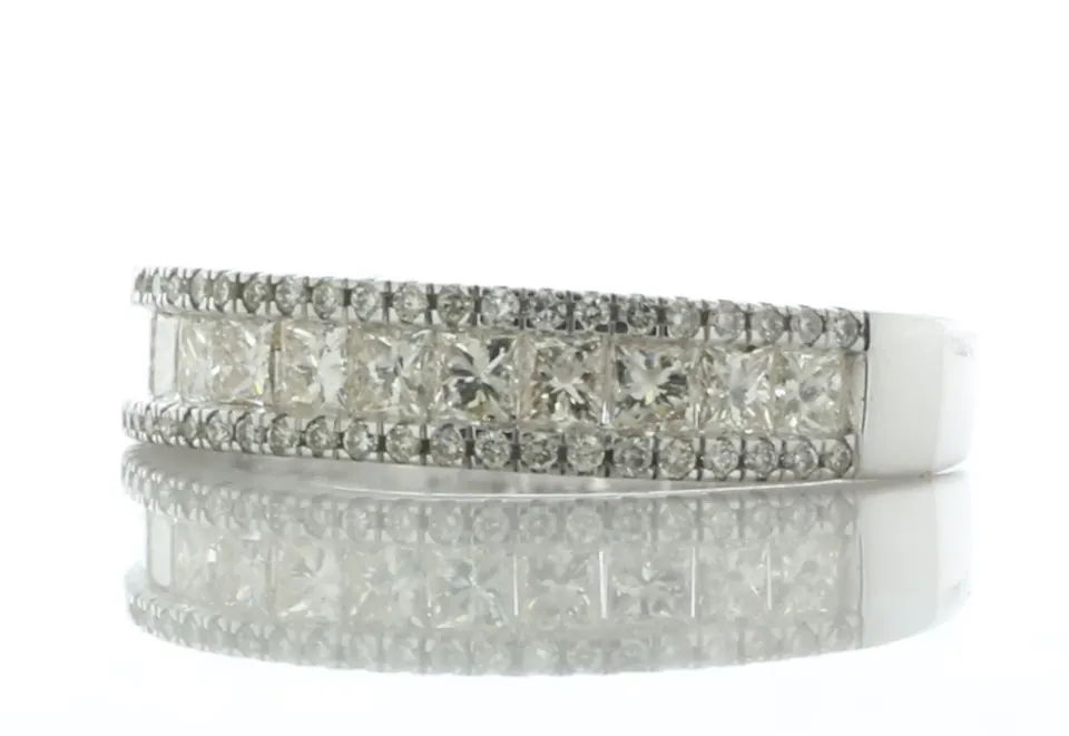 9ct White Gold Ladies Dress Diamond Ring 1.20 Carats