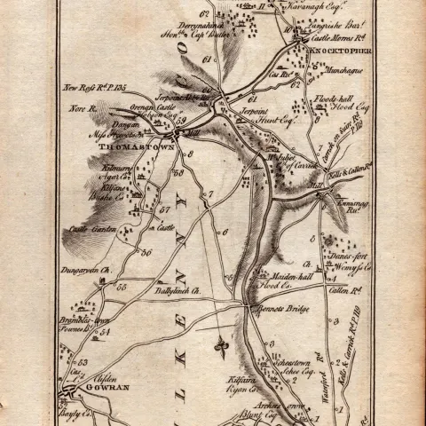 Ireland Rare Antique 1777 Map Dublin  Kilkenny Waterford.