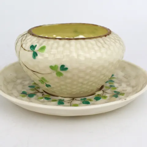 Irish Belleek Cup & Saucer c.1900