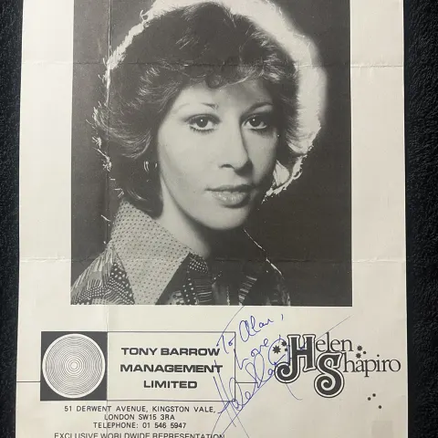 Helen Shapiro Signed
