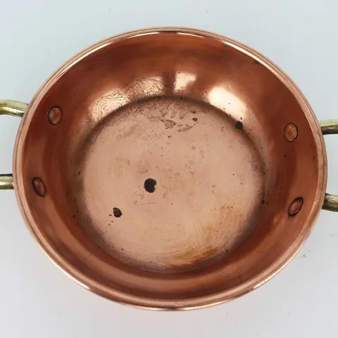 Small Antique Georgian Two Handled Copper Dish