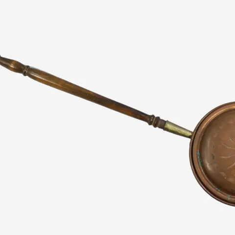 Copper & Brass Turned Wooden Warming Pan