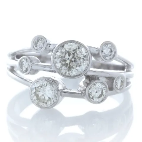 18ct White Gold Raindance Style  Diamond Ring 1.05 Carats