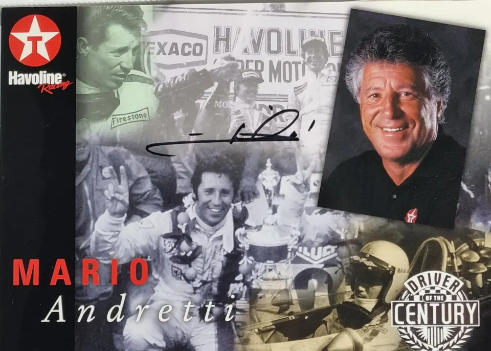Mario Andretti Original Signature