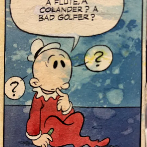 Original Popeye Artwork For 1970's TV Comic Free Post In UK